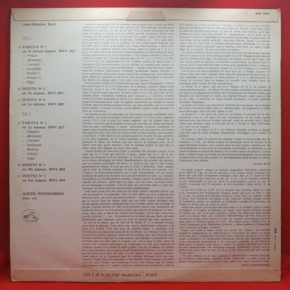 Weissenberg ‎– J.S. Bach Partita N° 1 / Partita N° 3 / Duos BWV 802 A 805