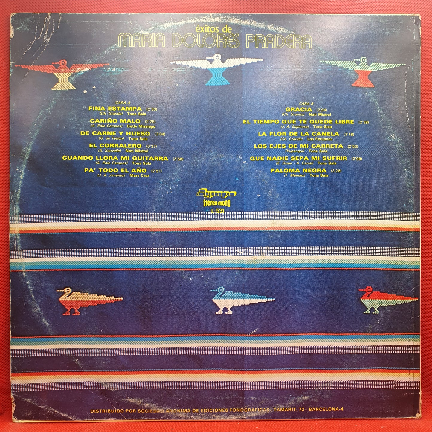 Various ‎– Exitos De Maria Dolores Pradera Con Varios Intérpretes