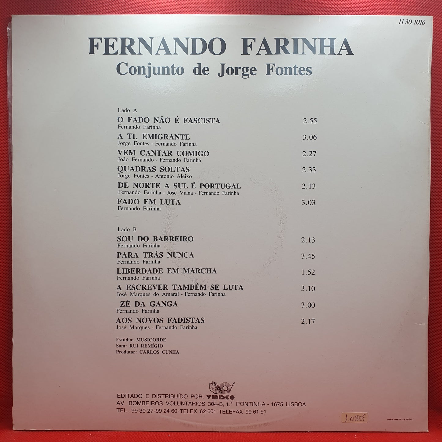 Fernando Farinha ‎– Vem Cantar Comigo