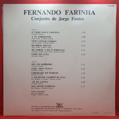 Fernando Farinha ‎– Vem Cantar Comigo