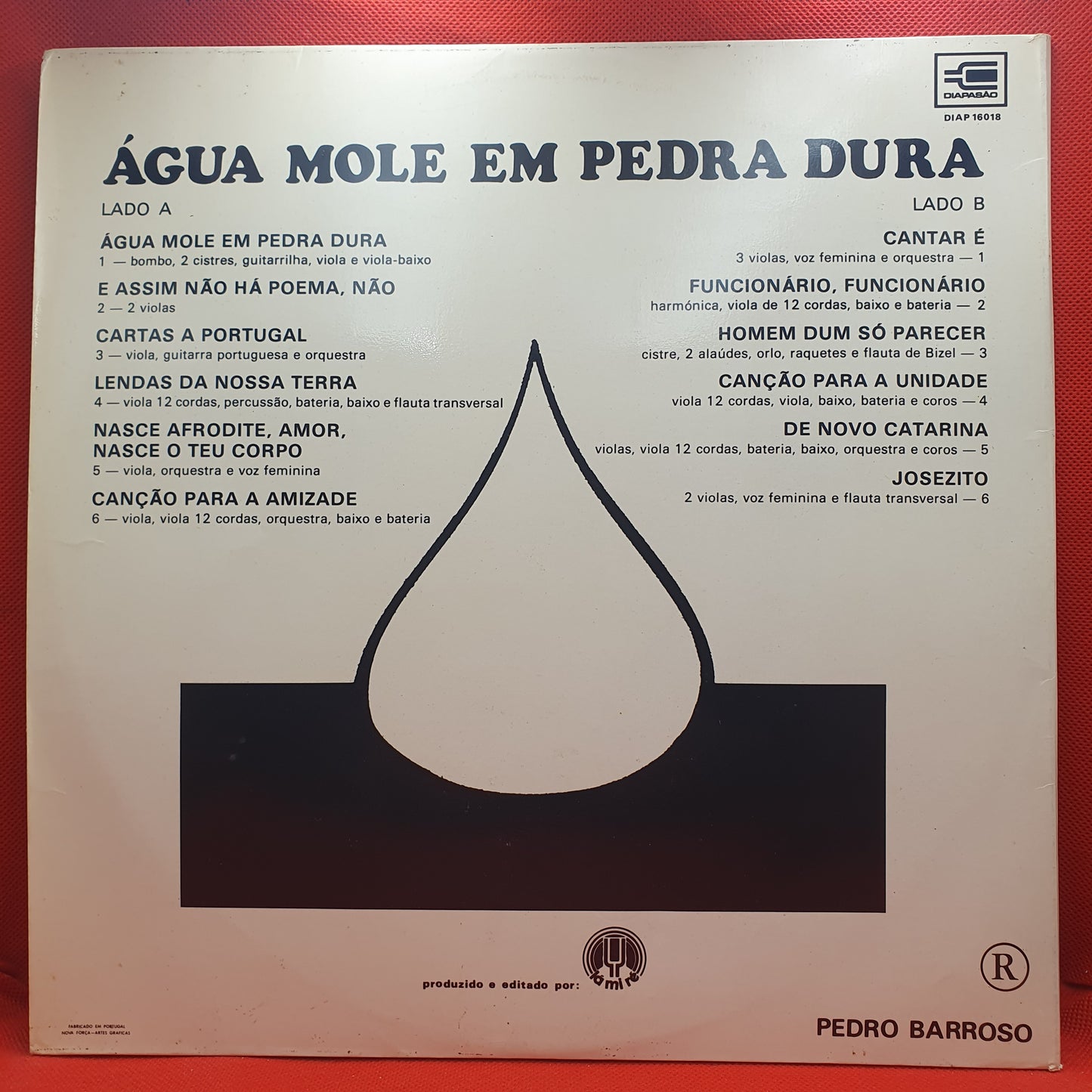 Pedro Barroso ‎– Água Mole Em Pedra Dura