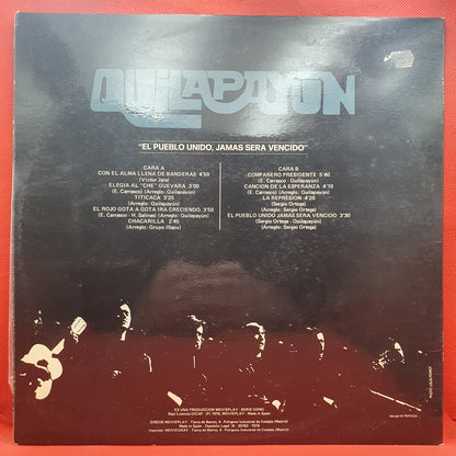 Quilapayun ‎– El Pueblo Unido Jamas Sera Vencido