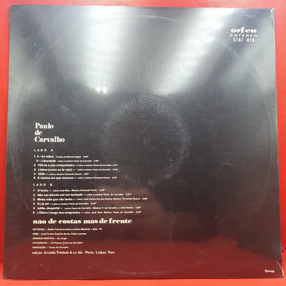 Paulo De Carvalho ‎– Não De Costas Mas De Frente A Musica Em Que Vivemos