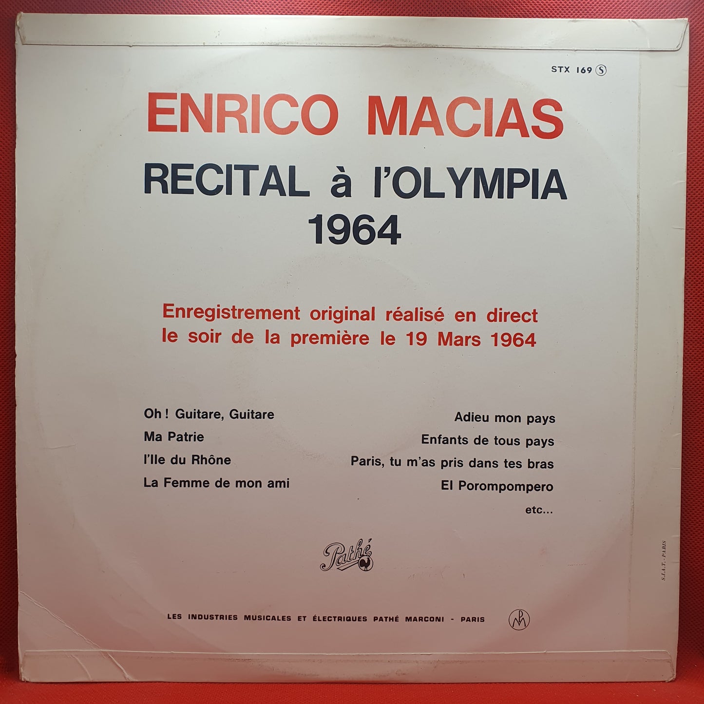 Enrico Macias ‎– Enrico Macias A L'Olympia