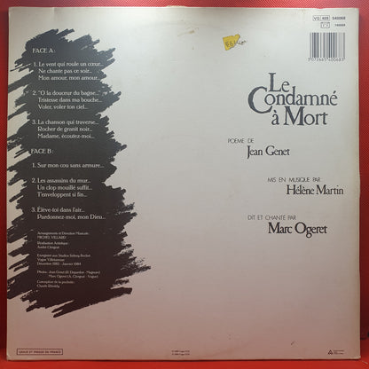 Marc Ogeret - Poème De Jean Genet Le Condamné À Mort