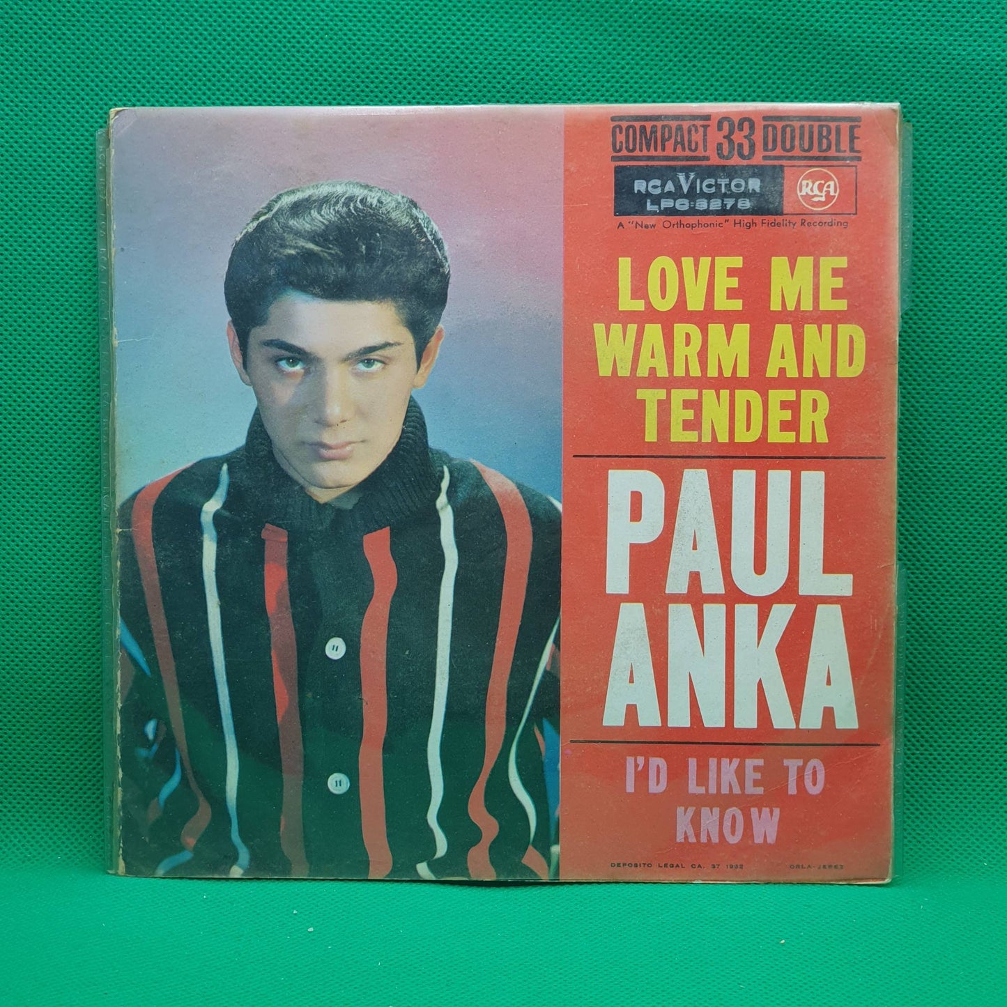Paul Anka ‎– Quiéreme Muy Fuerte = Love Me Warm And Tender