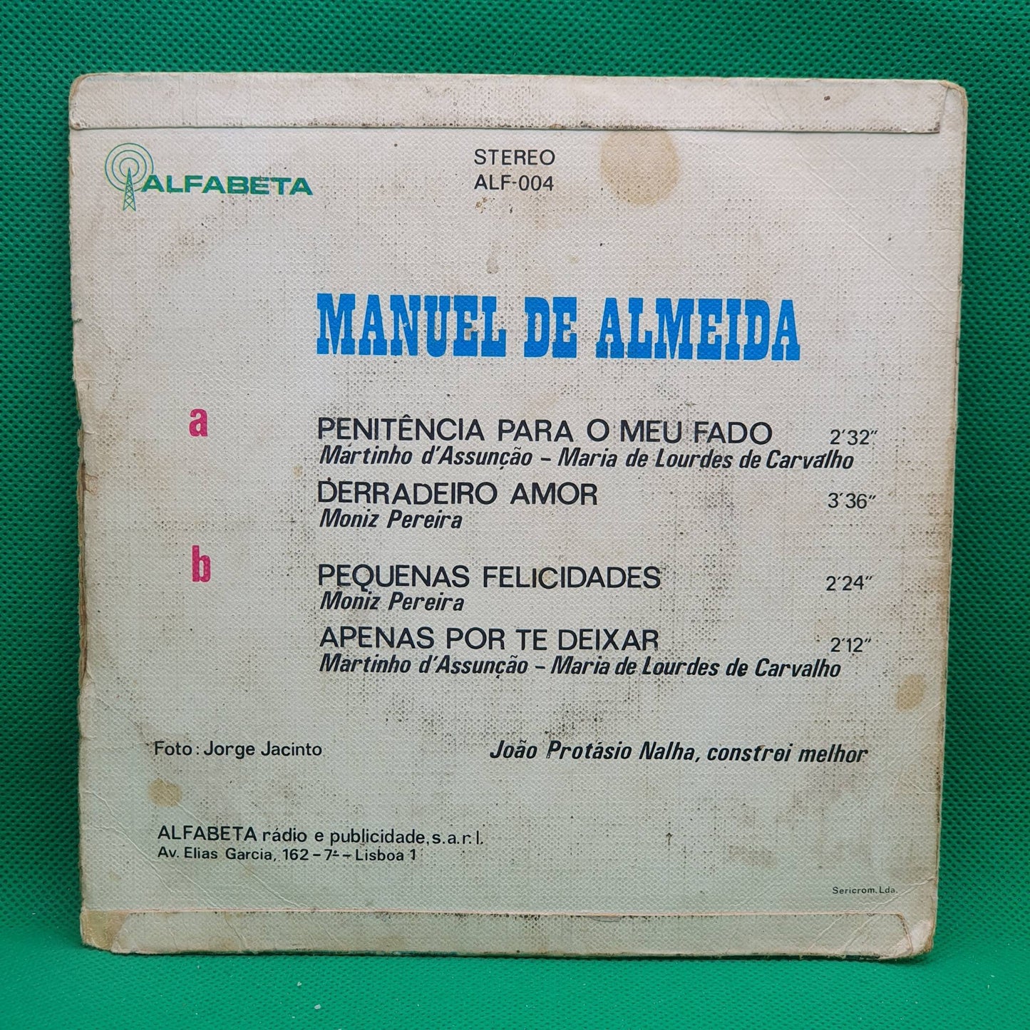 Manuel De Almeida ‎– Penitência Para O Meu Fado