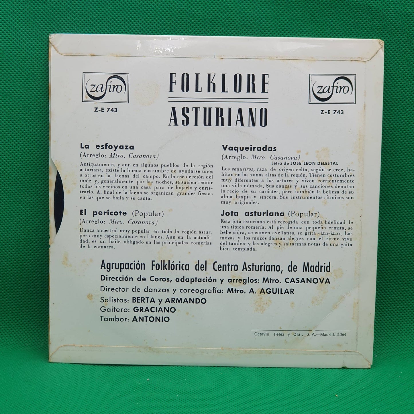 Agrupación Folklórica del Centro Asturiano de Madrid ‎– FOLKLORE ASTURIANO