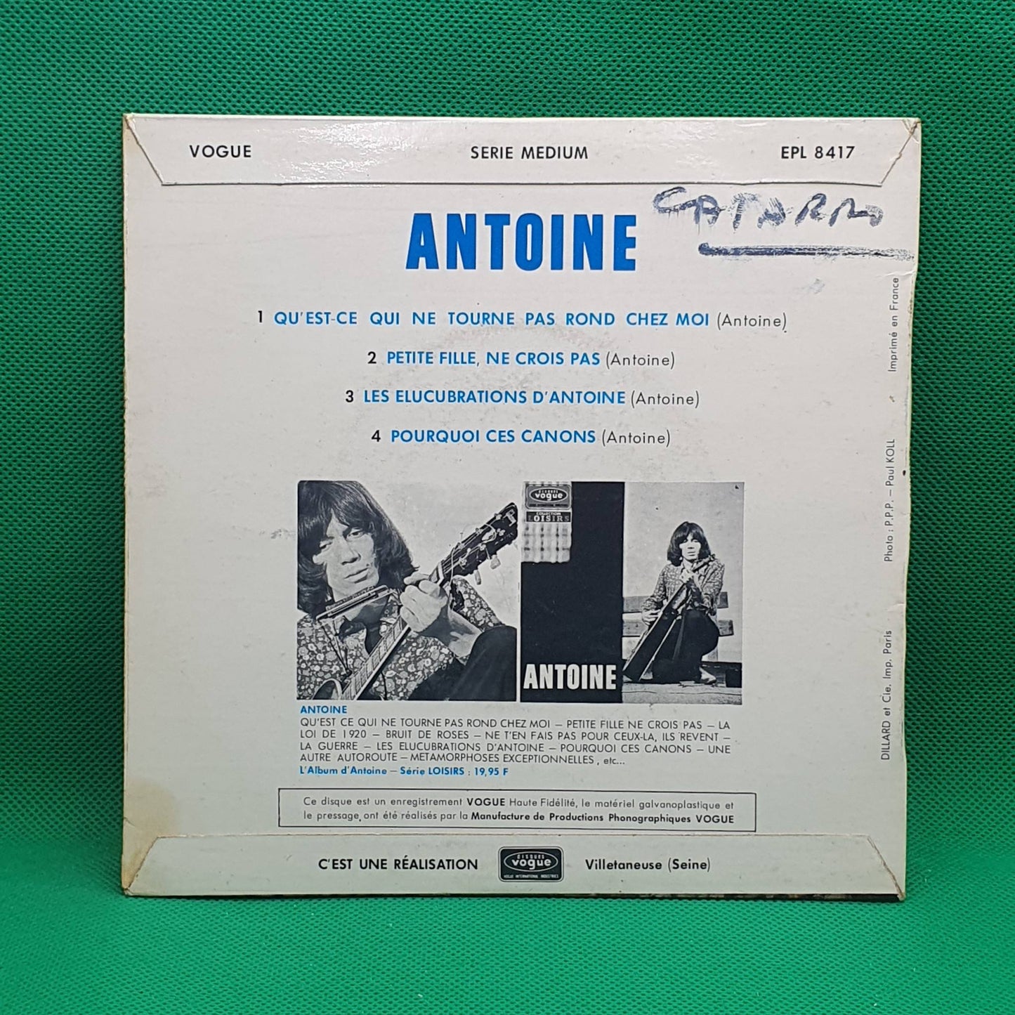Antoine ‎– Les Elucubrations D'Antoine