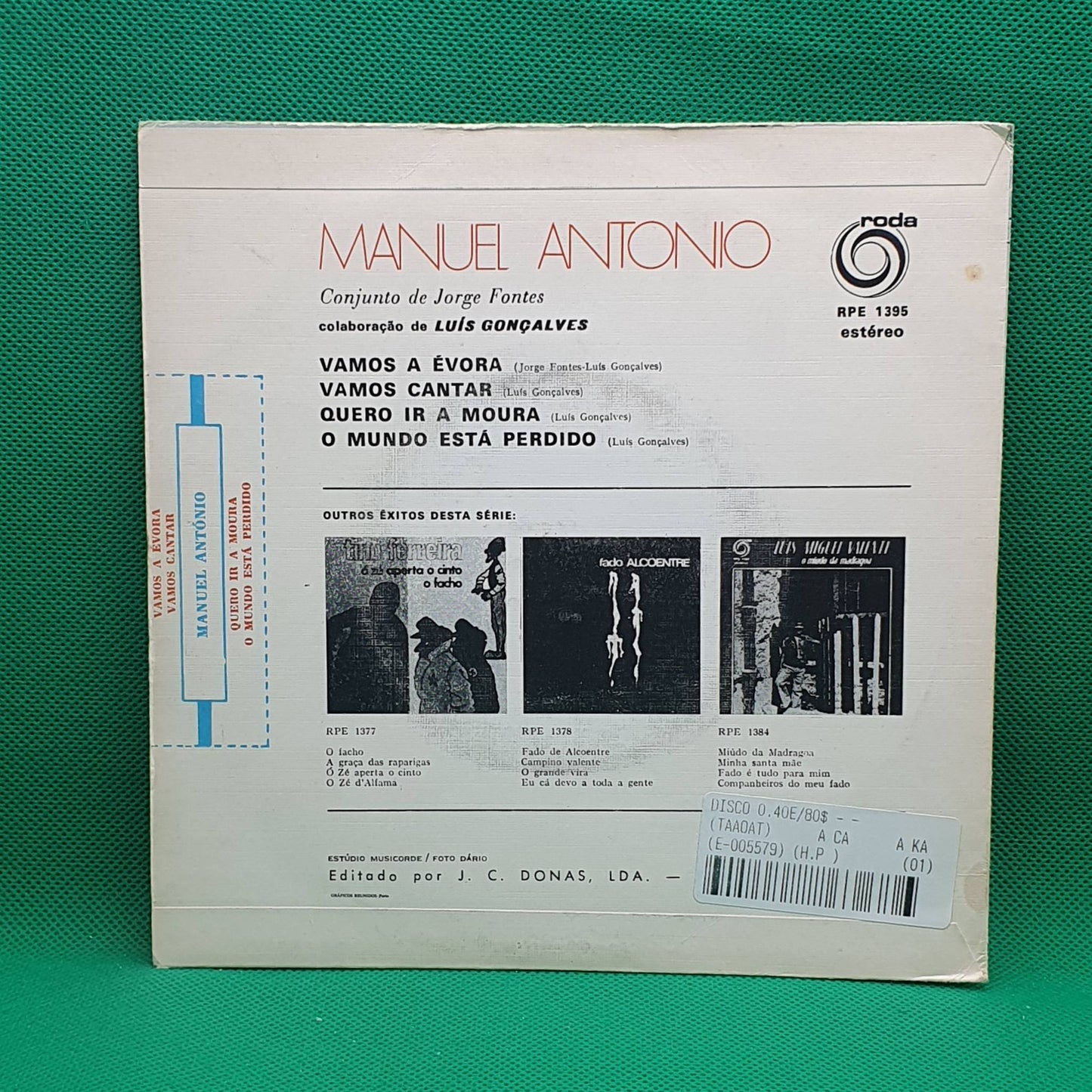 Manuel António, Jorge Fontes ‎– Vamos A Évora