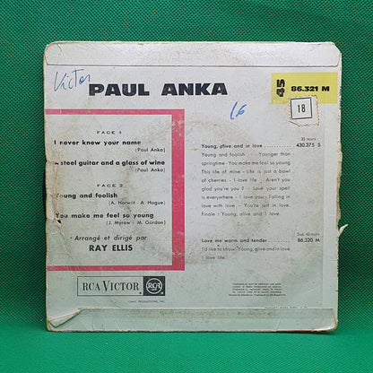Paul Anka ‎– I Never Knew Your Name