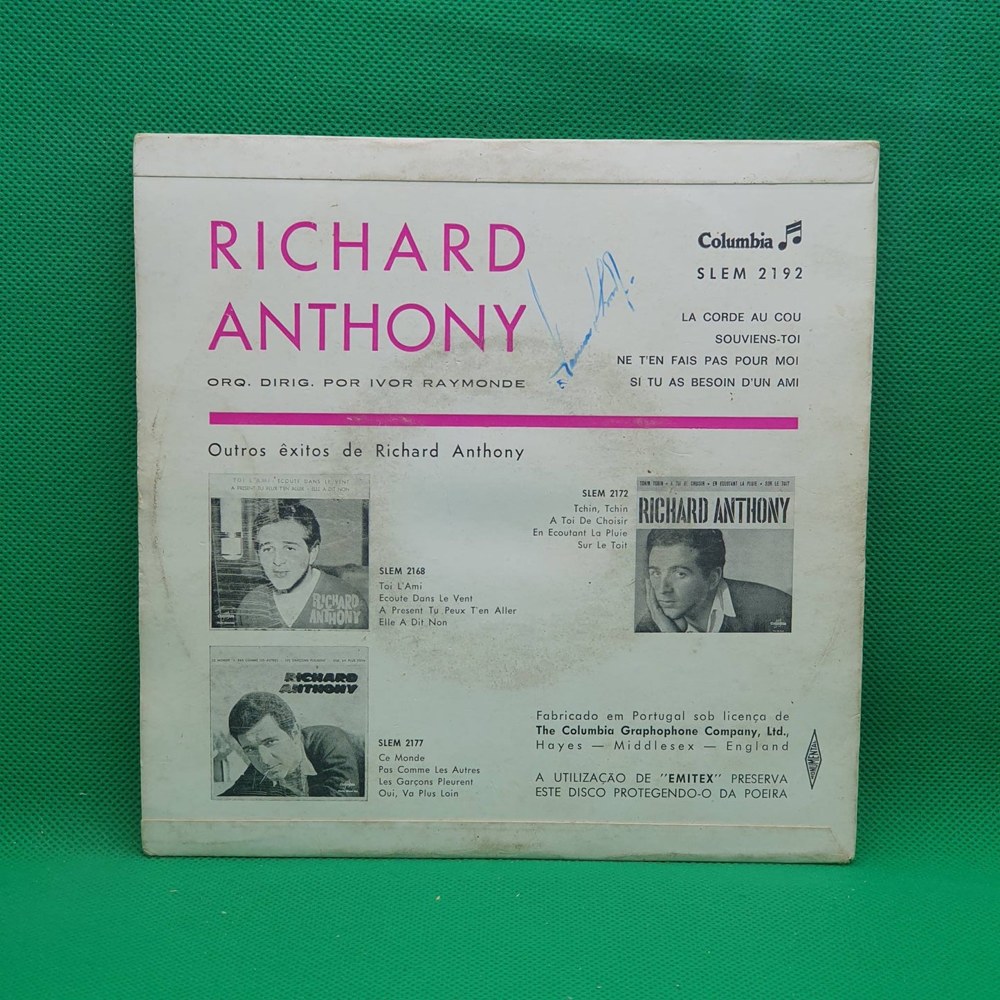 Richard Anthony ‎– La Corde Au Cou / Souviens-Toi