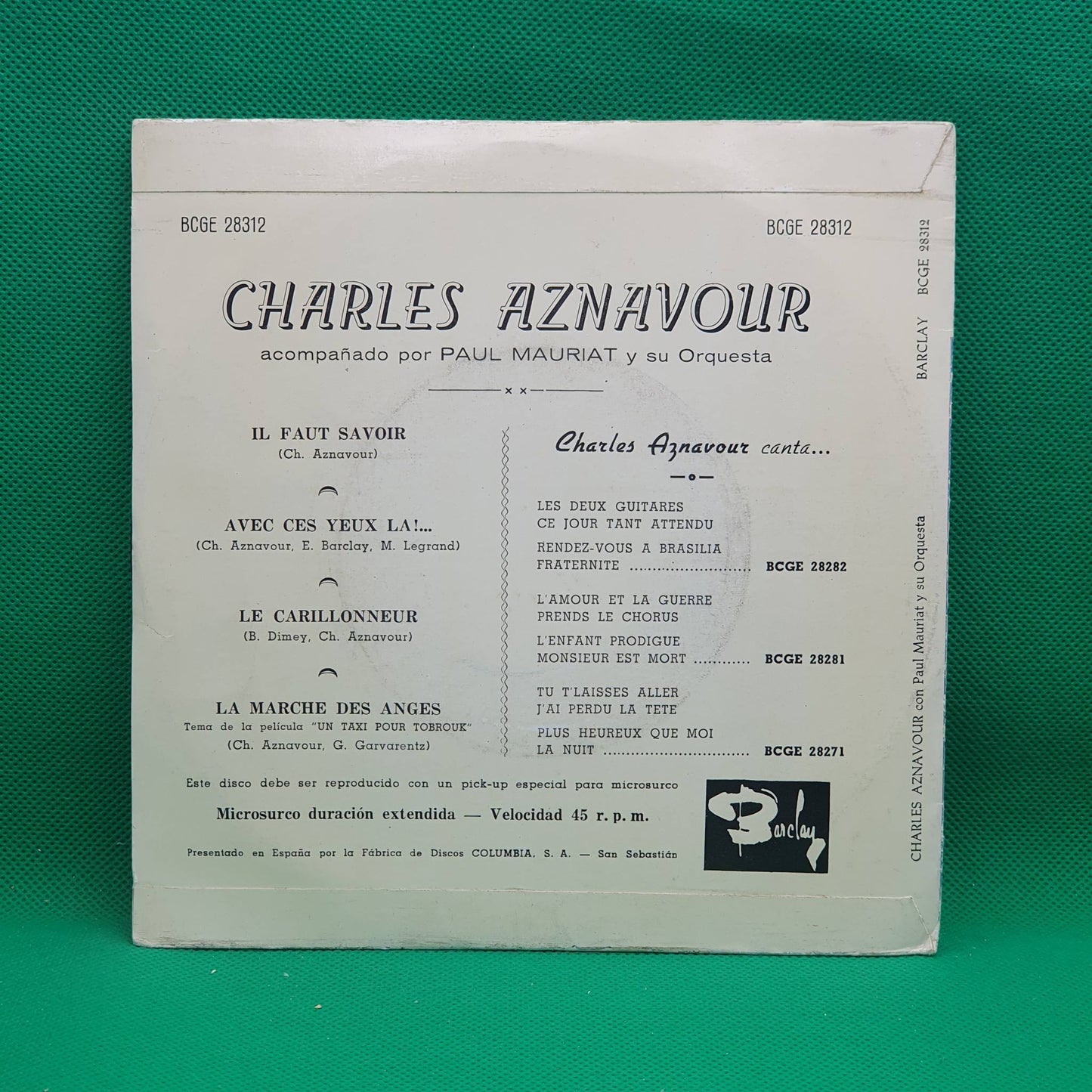 Charles Aznavour  ‎– Il Faut Savoir