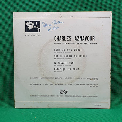 Charles Aznavour ‎– Paris Au Mois D'Aout
