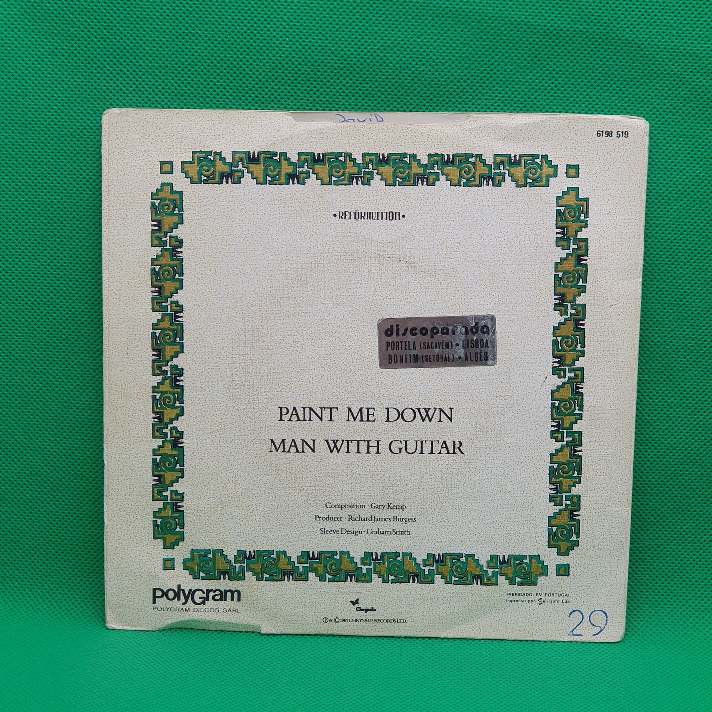 Spandau Ballet ‎– Paint Me Down