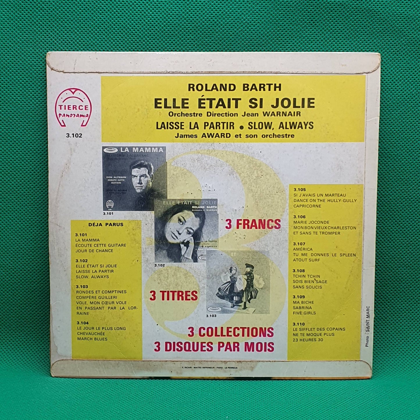 Roland Barth ‎– Elle Etait Si Jolie