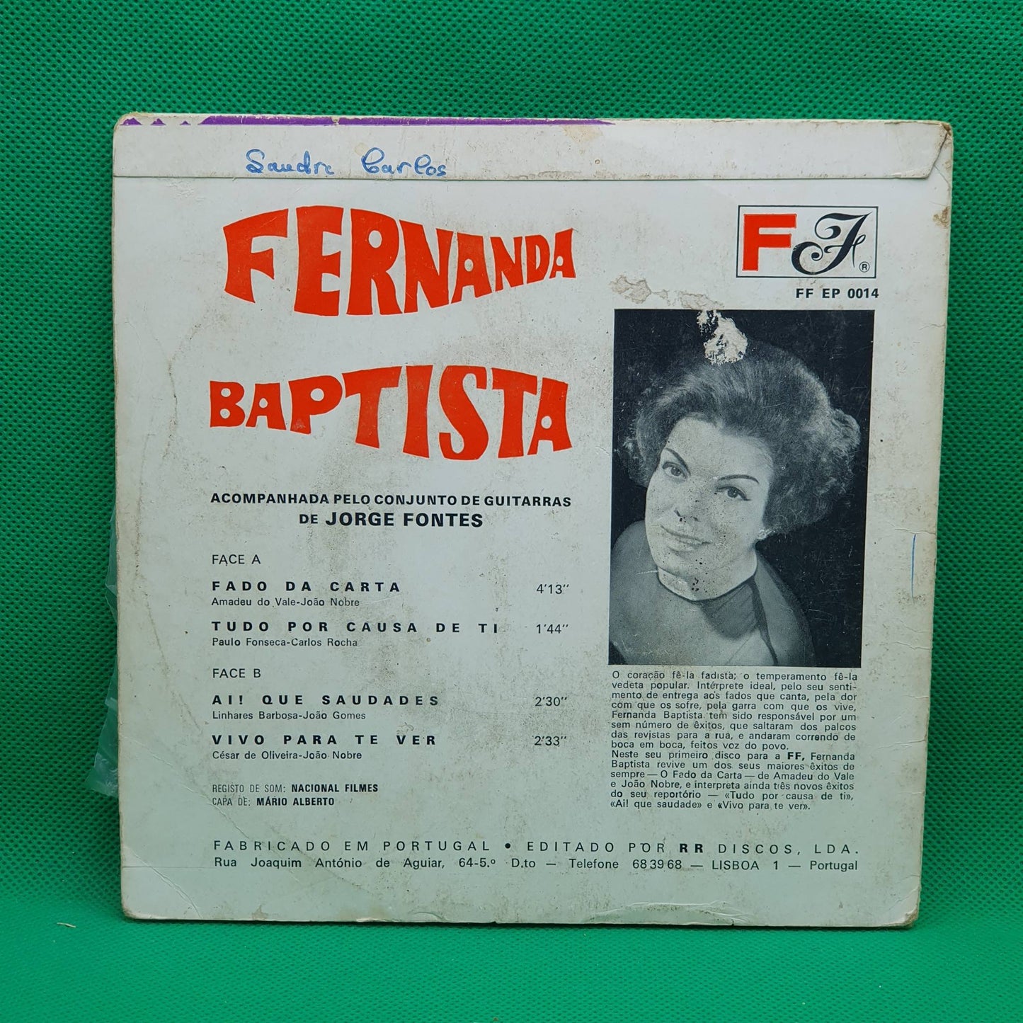 Fernanda Baptista ‎– Fado Da Carta