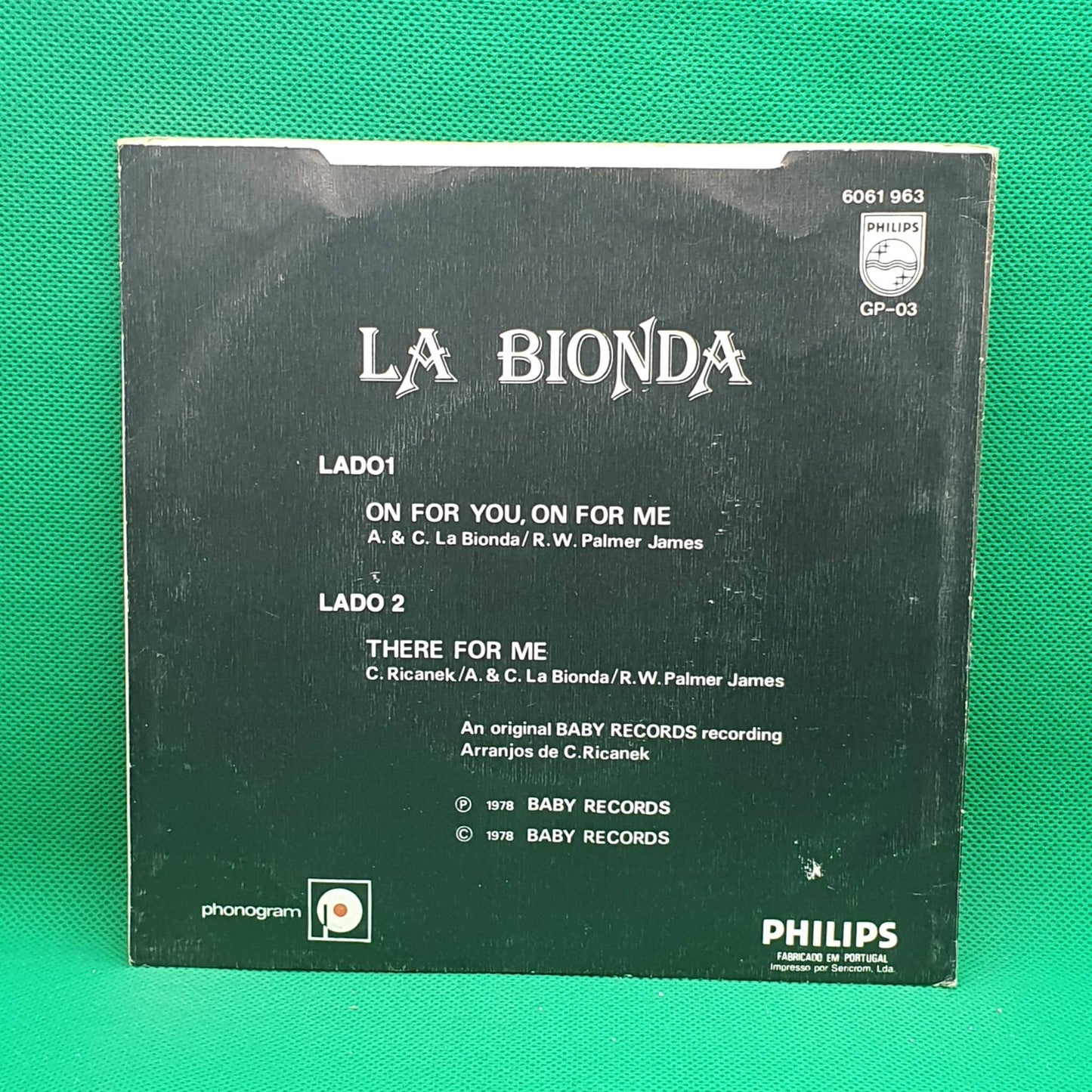 La Bionda ‎– One For You, One For Me