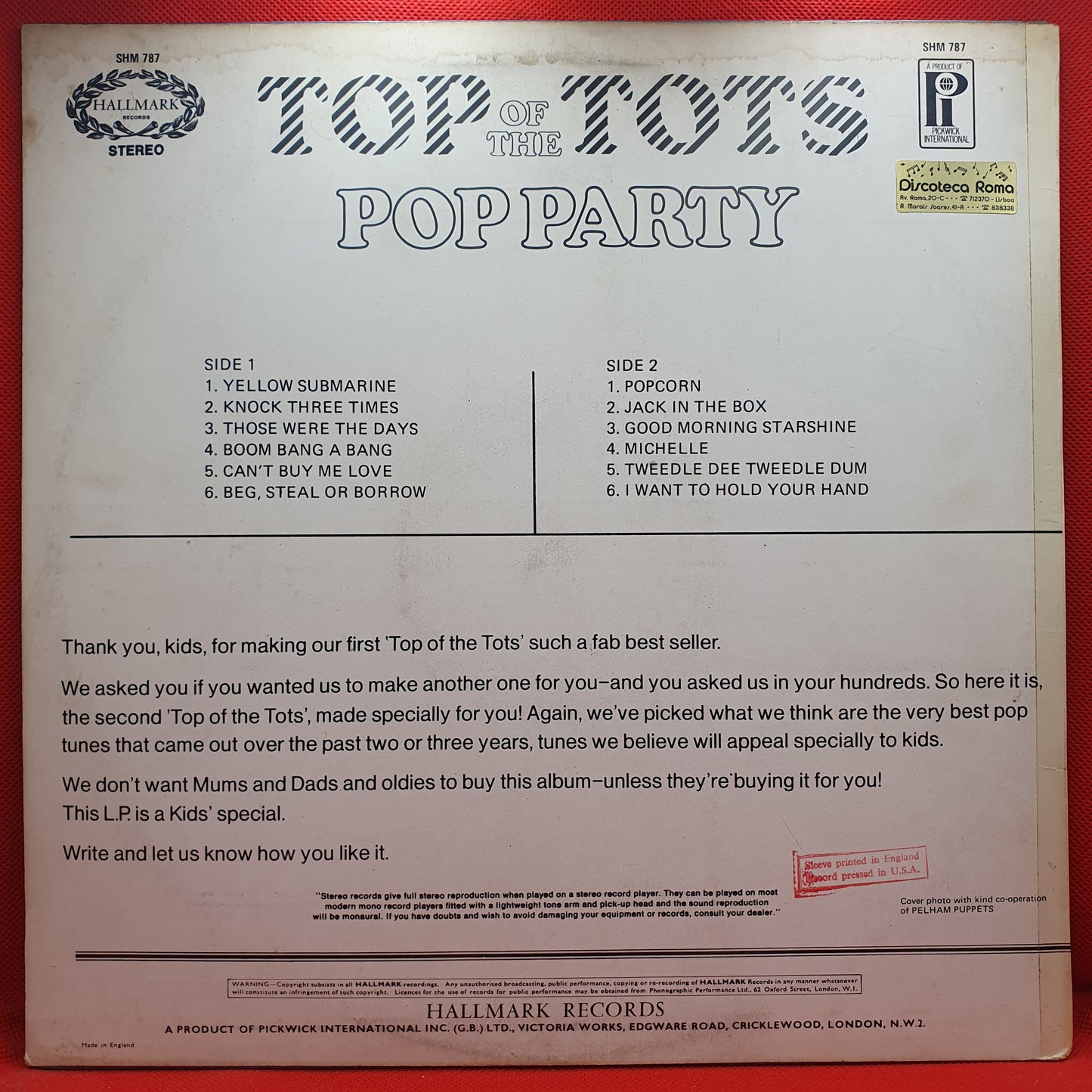 Varios ‎– Top Of The Tots Pop Party Vol.2