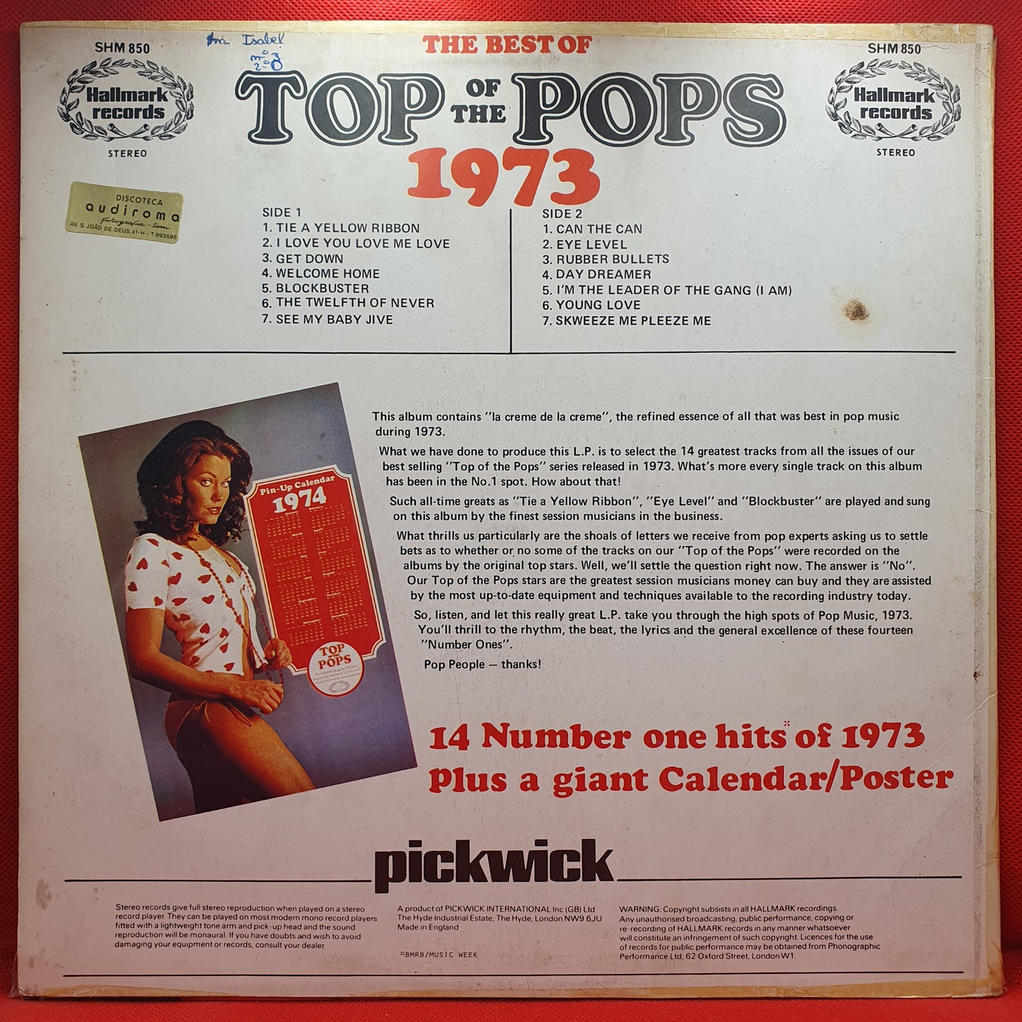 Various ‎– The Best Of Top Of The Pops 1973