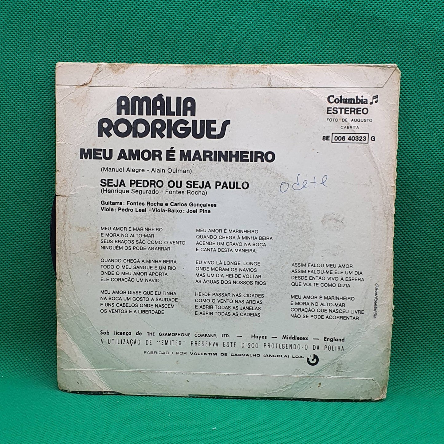 Amália Rodrigues ‎– Meu Amor É Marinheiro
