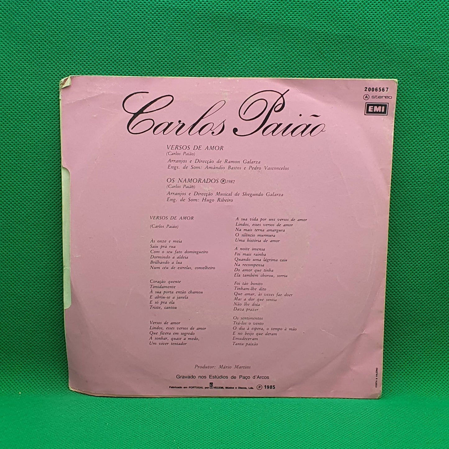 Carlos Paião – Versos De Amor