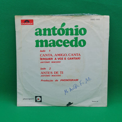 António Macedo ‎– Canta, Amigo, Canta
