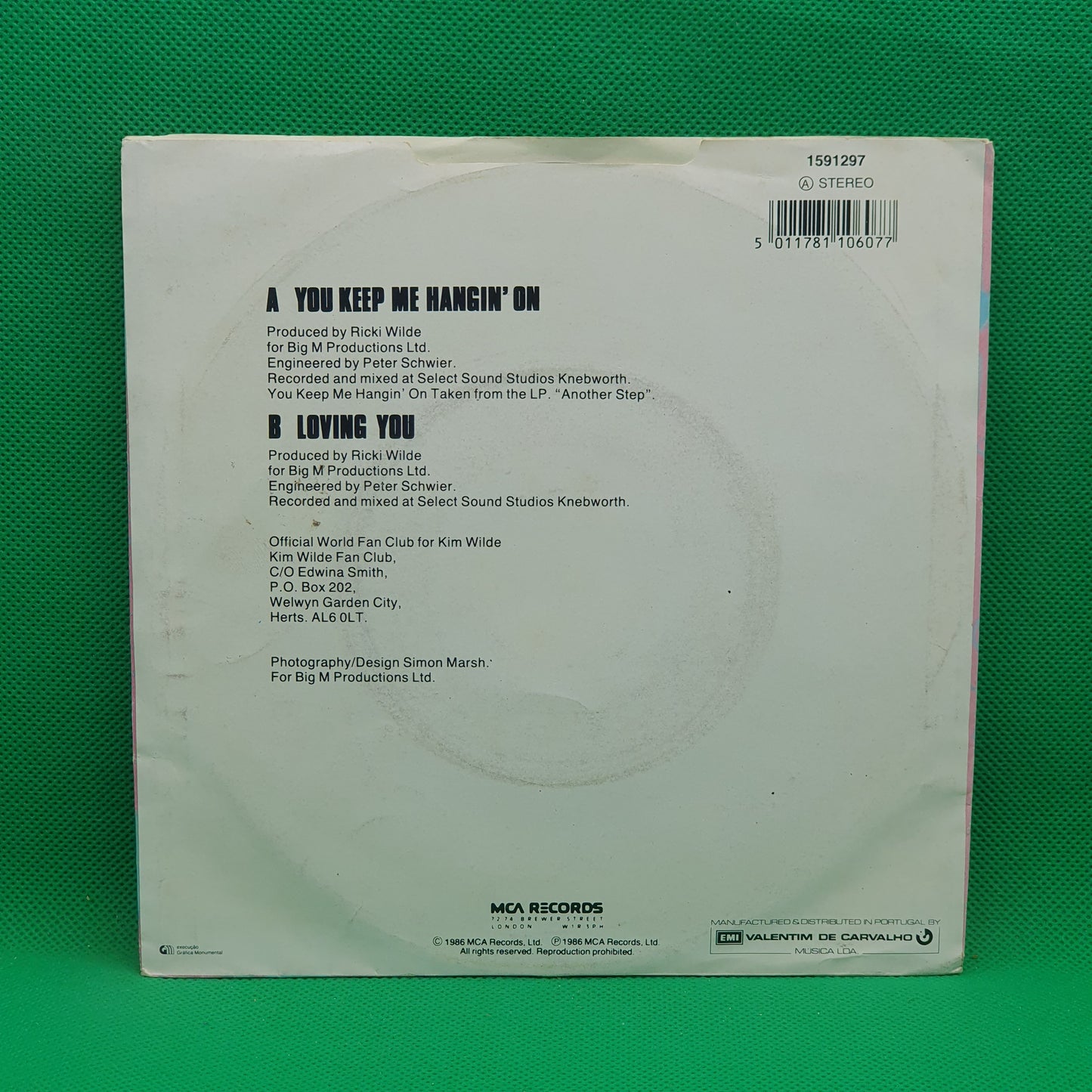 Kim Wilde ‎– You Keep Me Hangin' On