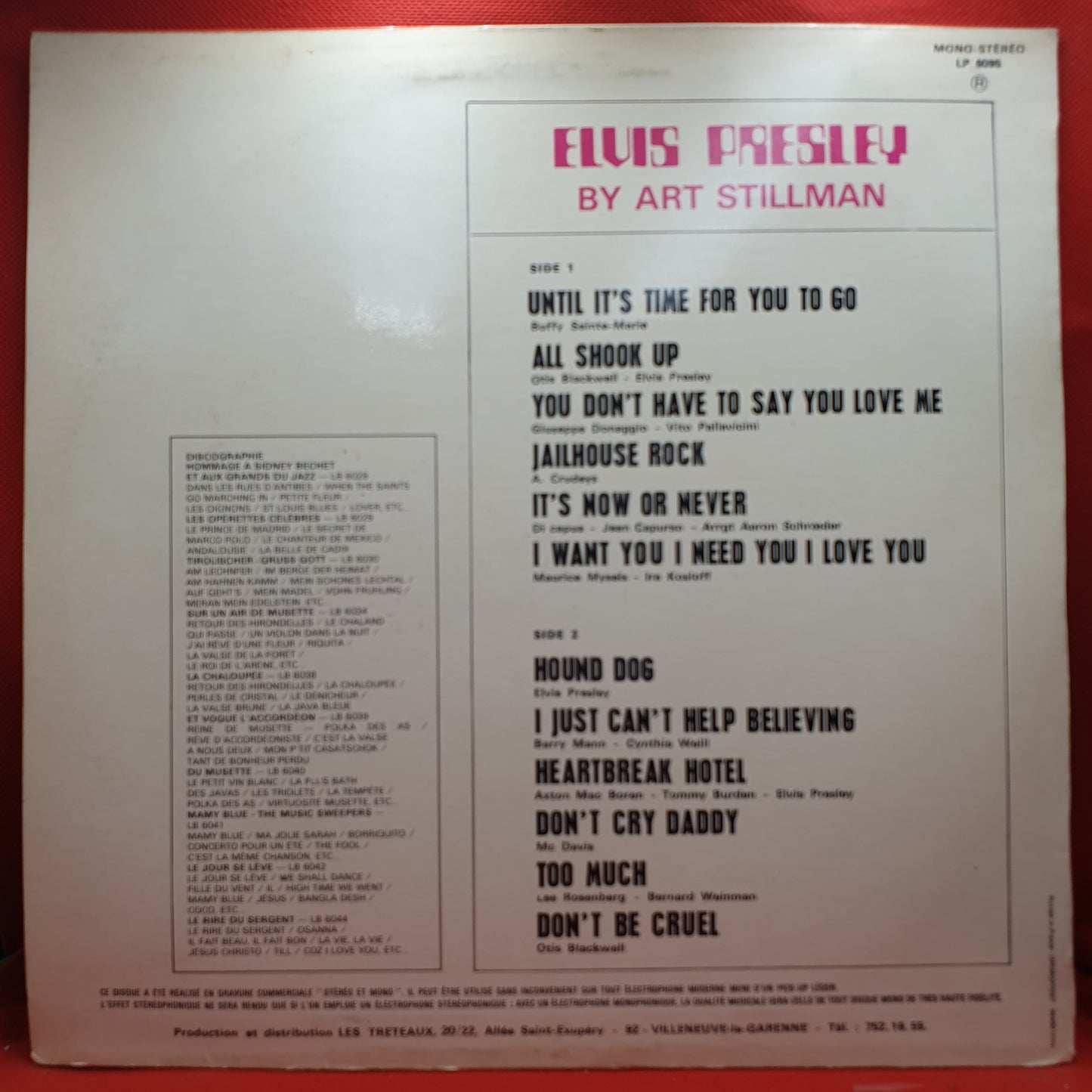 Art Stillman ‎– Hommage A Elvis Presley