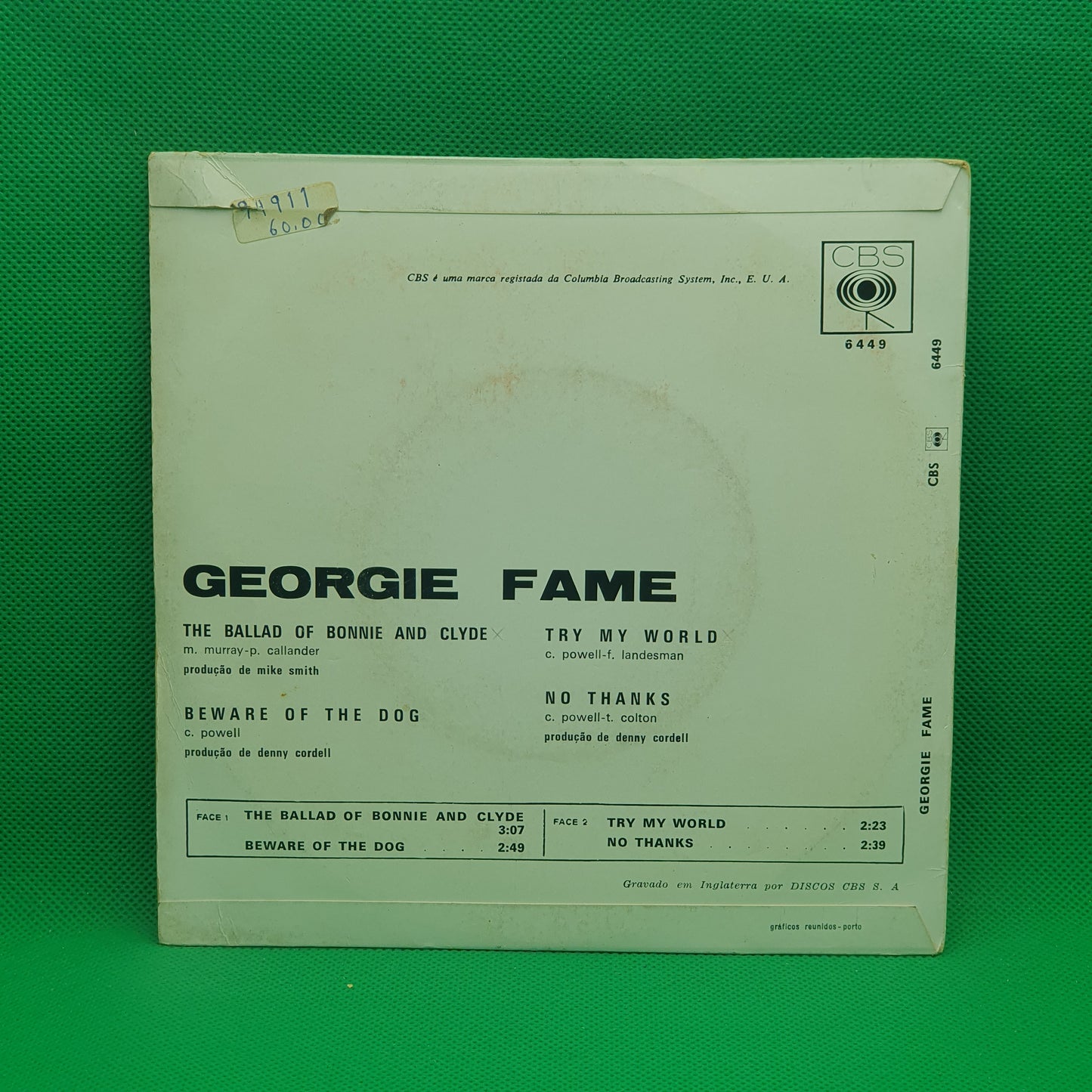 Georgie Fame ‎– The Ballad Of Bonnie And Clyde