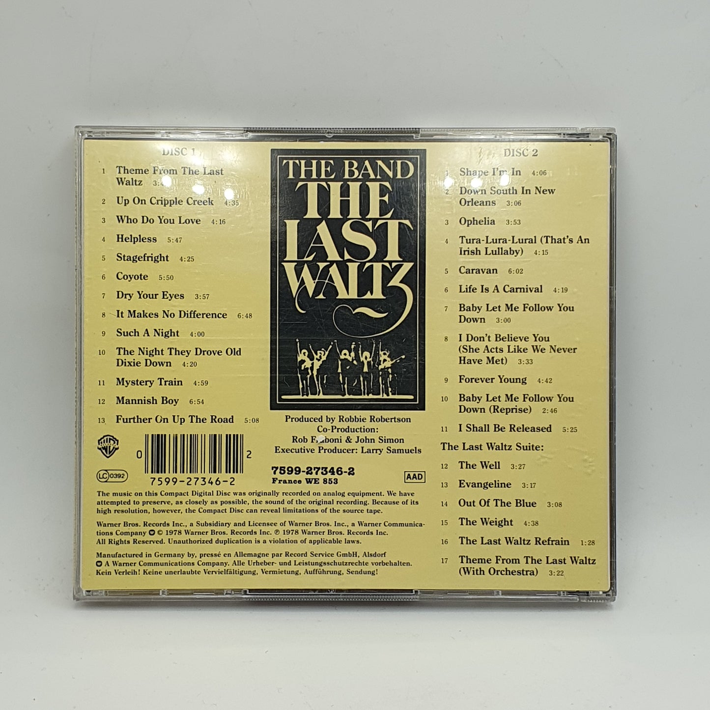 The Band ‎– The Last Waltz