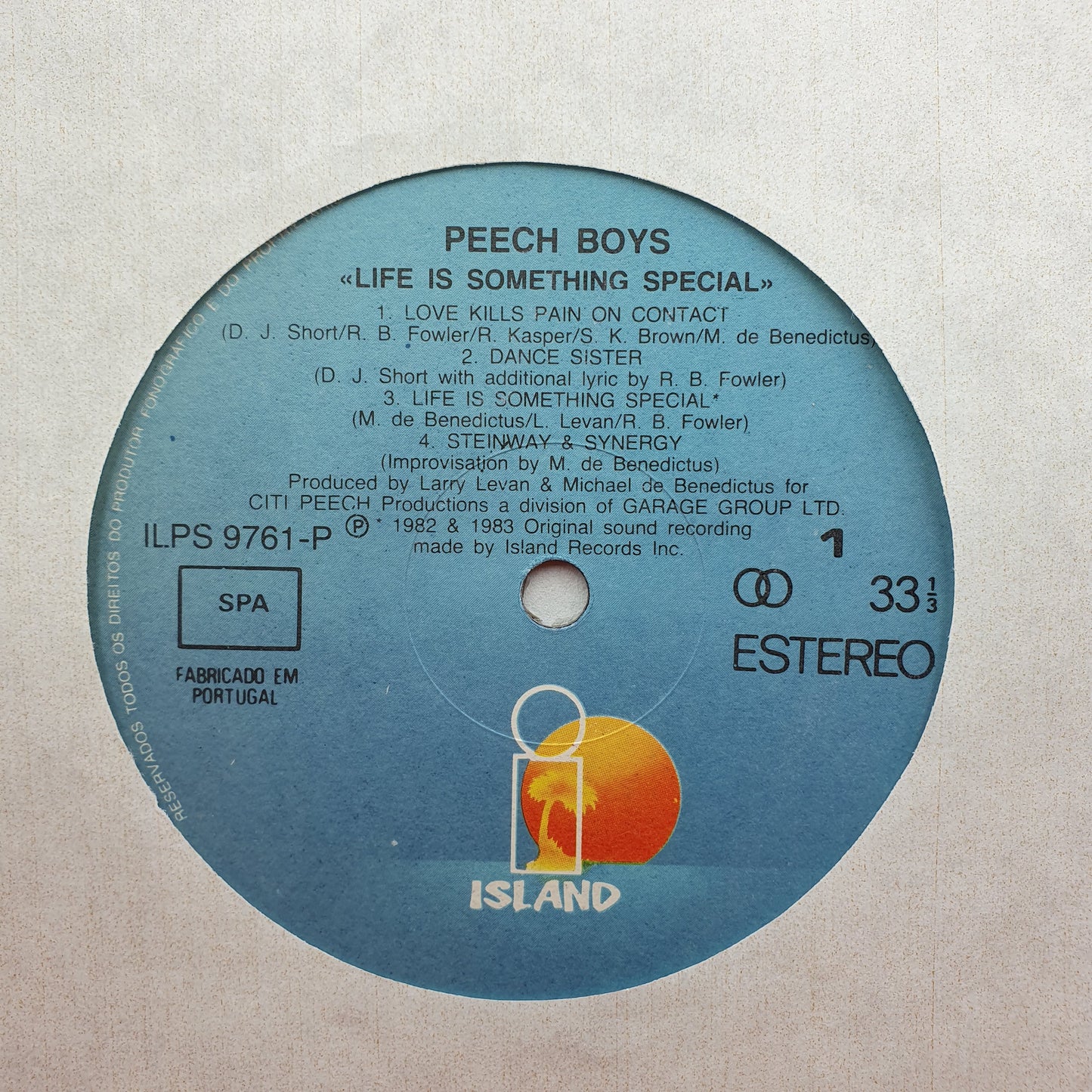 Peech Boys ‎– Life Is Something Special