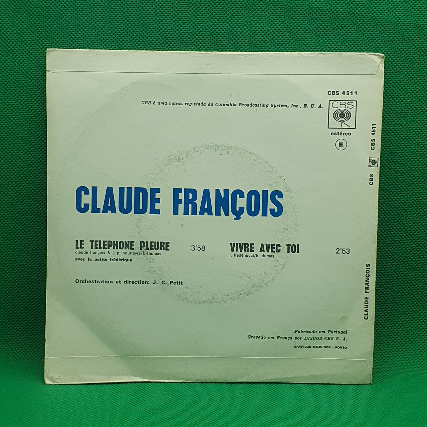 Claude François ‎– Le Téléphone Pleure