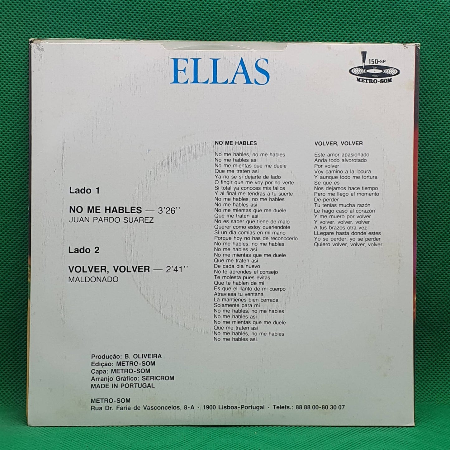Ellas ‎– No Me Hables / Volver, Volver