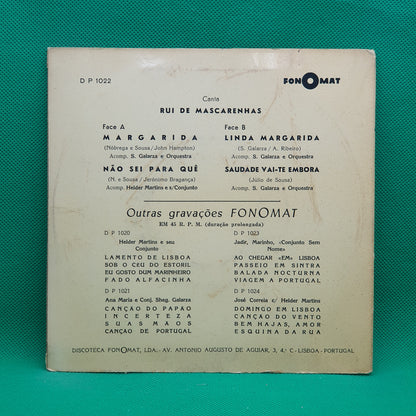 Rui De Mascarenhas ‎– Linda Margarida