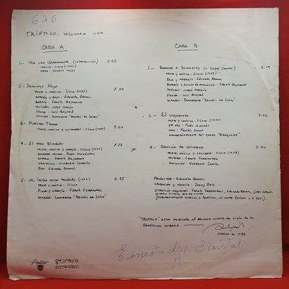 Silvio Rodríguez ‎– Tríptico (Volúmen Uno)