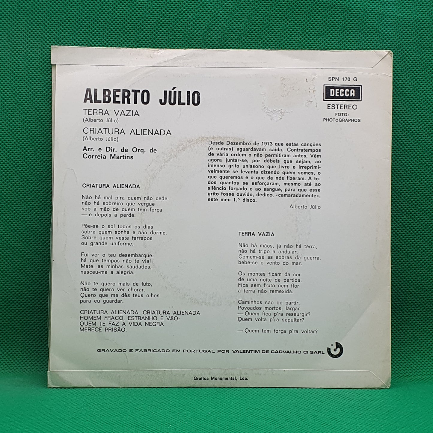 Alberto Júlio ‎– Terra Vazia