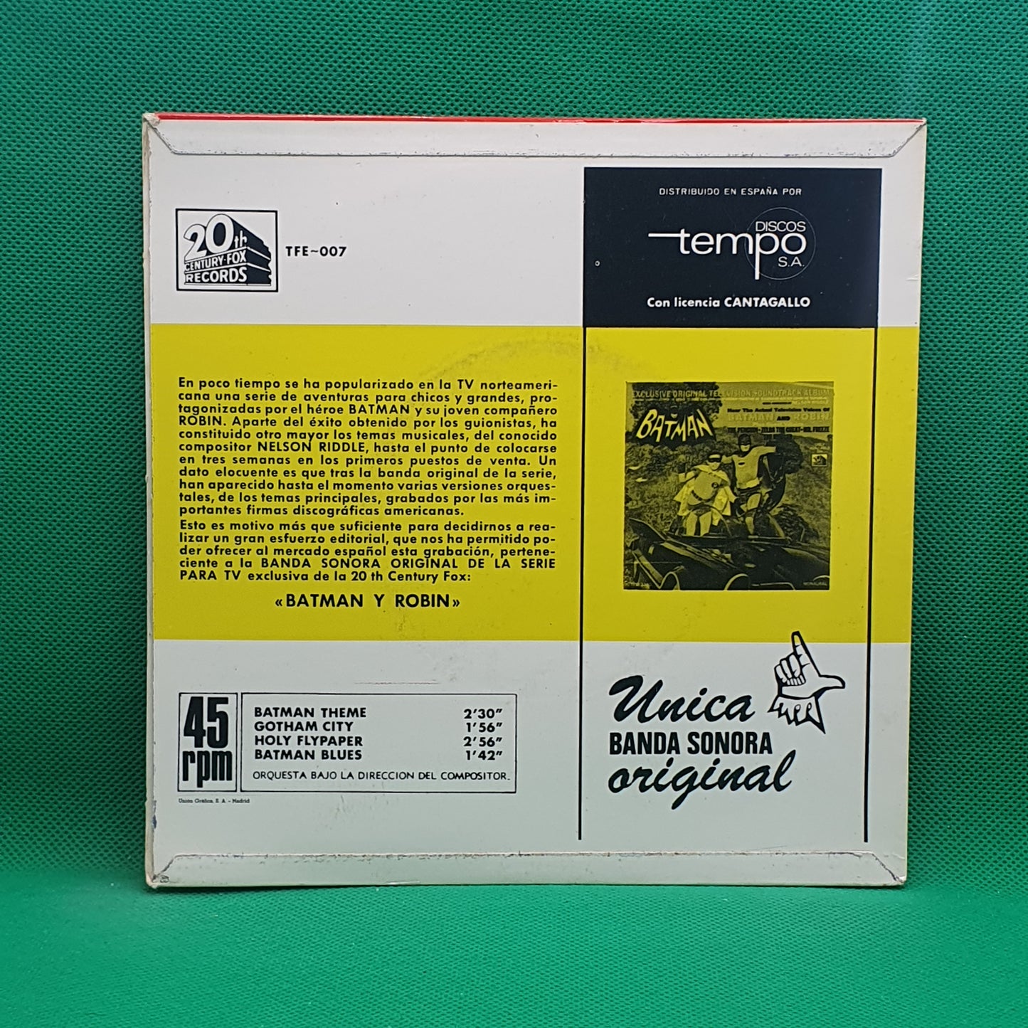 Nelson Riddle ‎– Batman - Banda Sonora Original De La Serie Para Tv