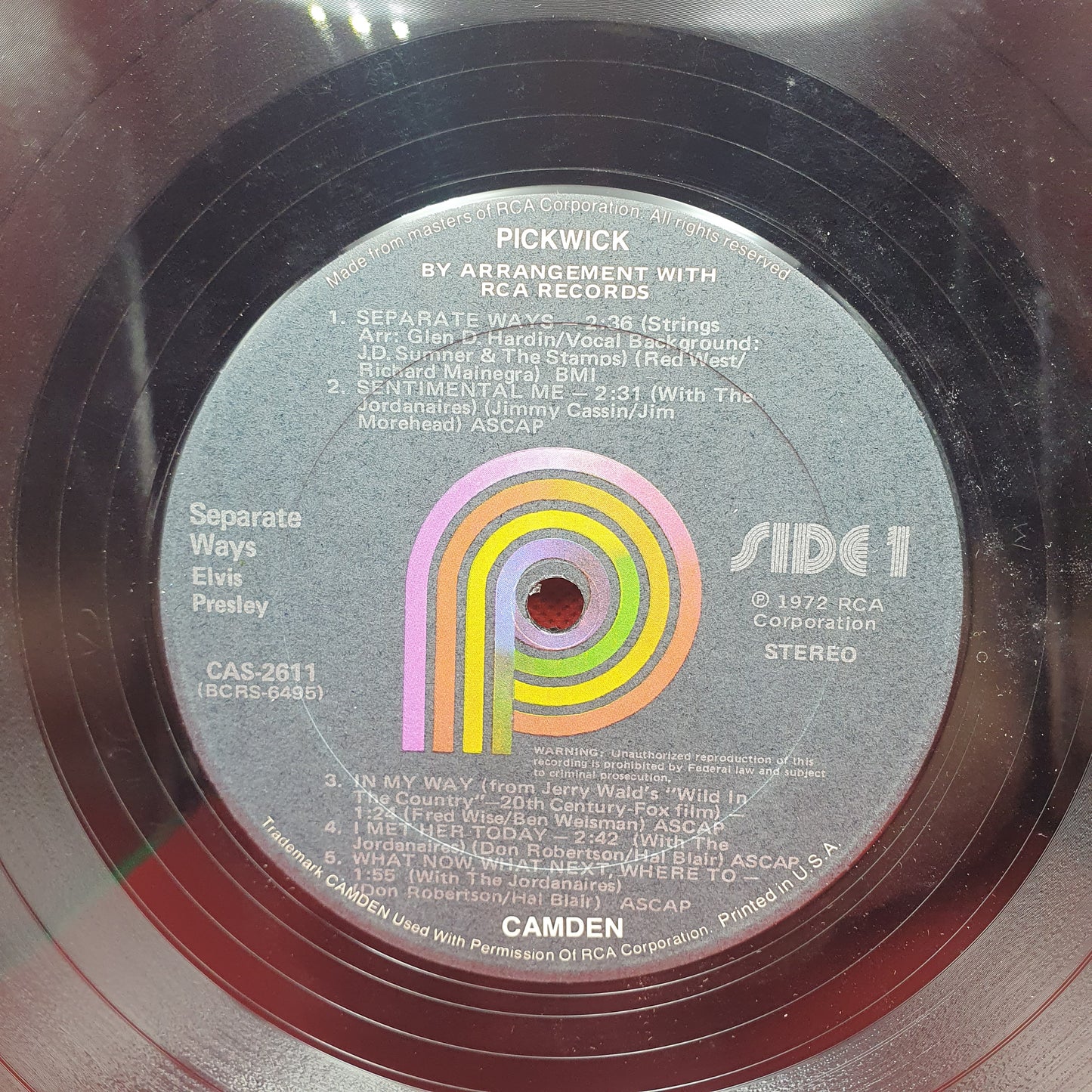 Elvis ‎– Separate Ways