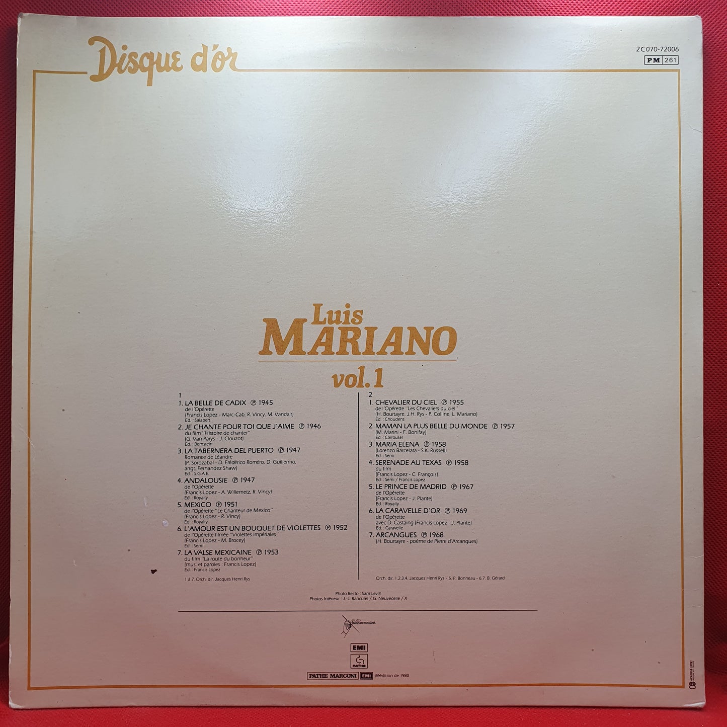 Luis Mariano ‎– Disque D'or Vol.1