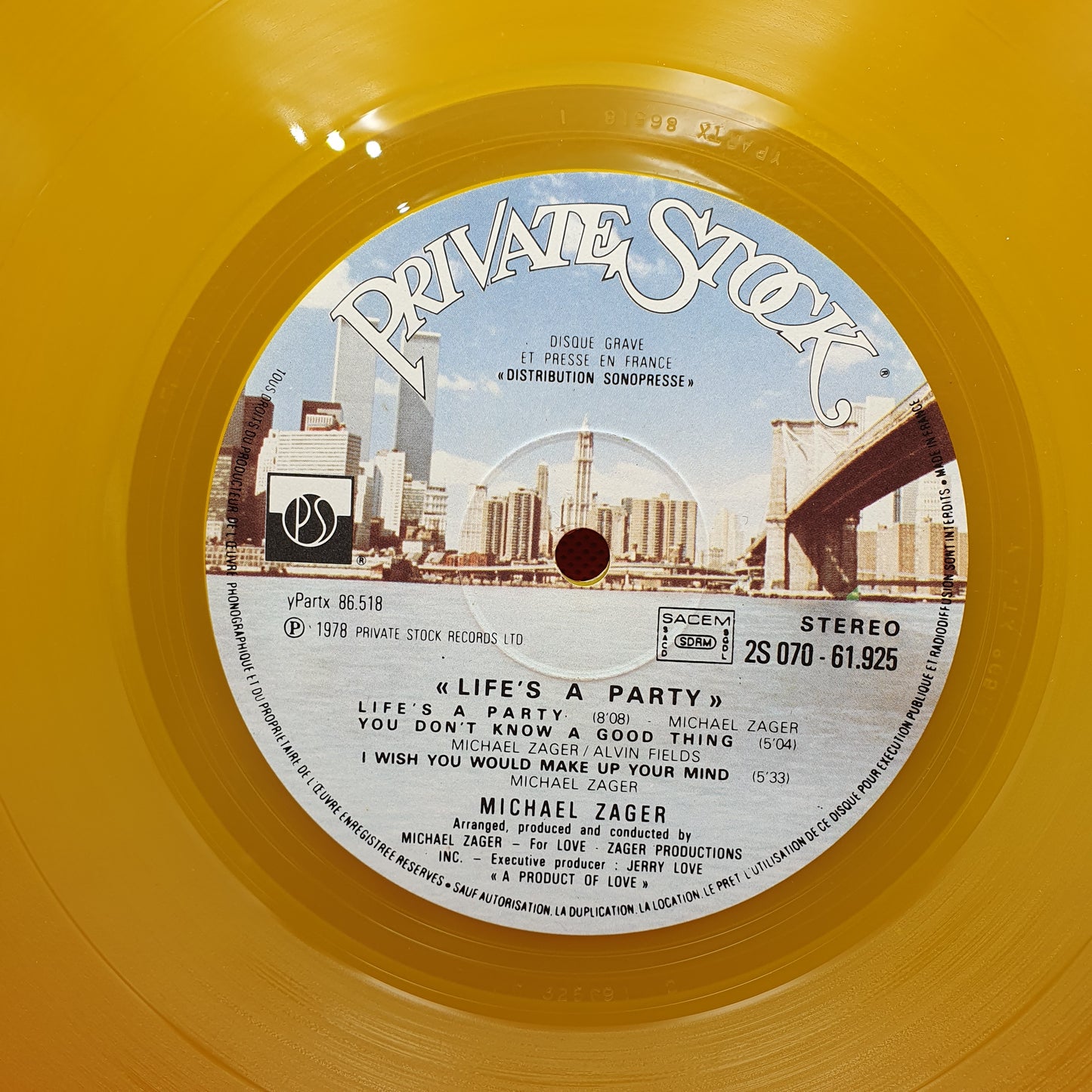 The Michael Zager Band ‎– Life's A Party