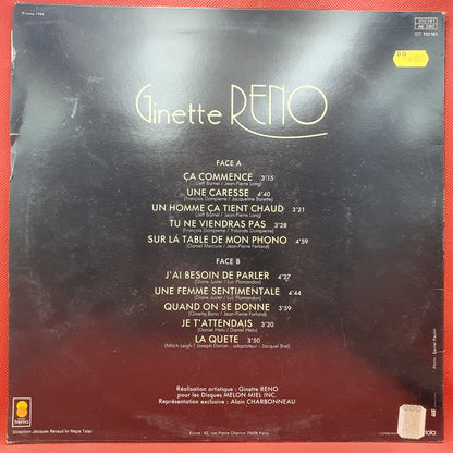 Ginette Reno ‎– J'Ai Besoin De Parler