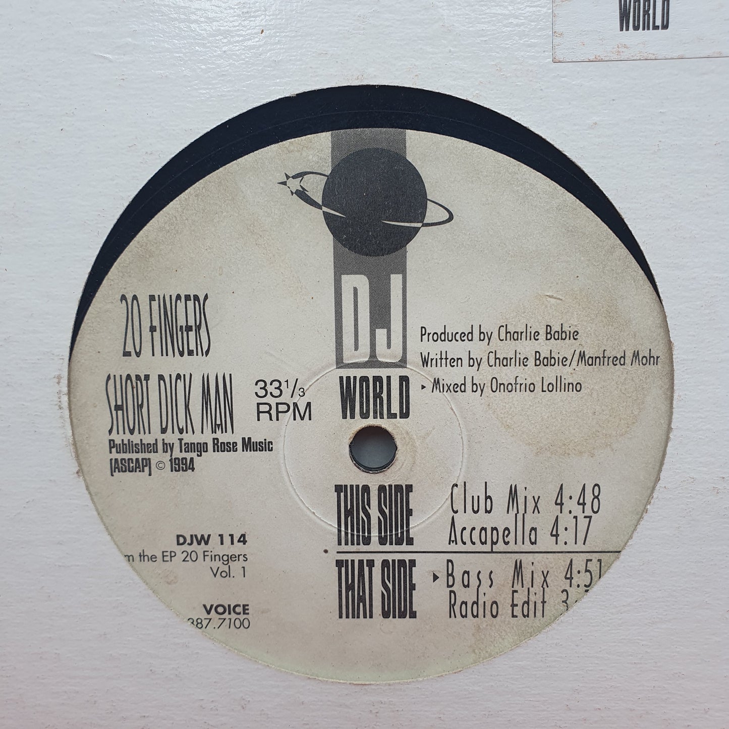 20 Fingers ‎– Short Dick Man