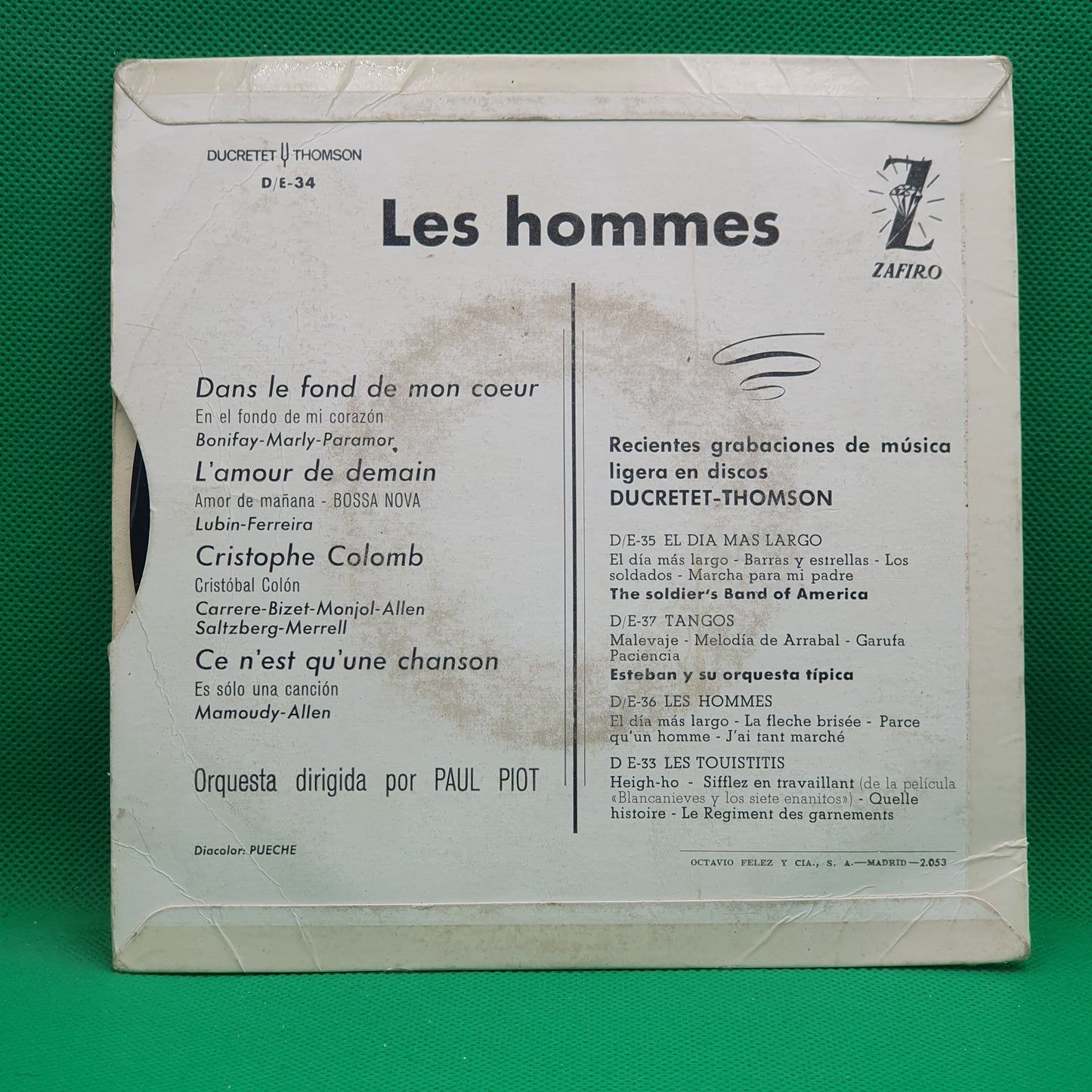 Les Hommes - Cristoph Colomb / Dans Le Fond De Mon Coeur