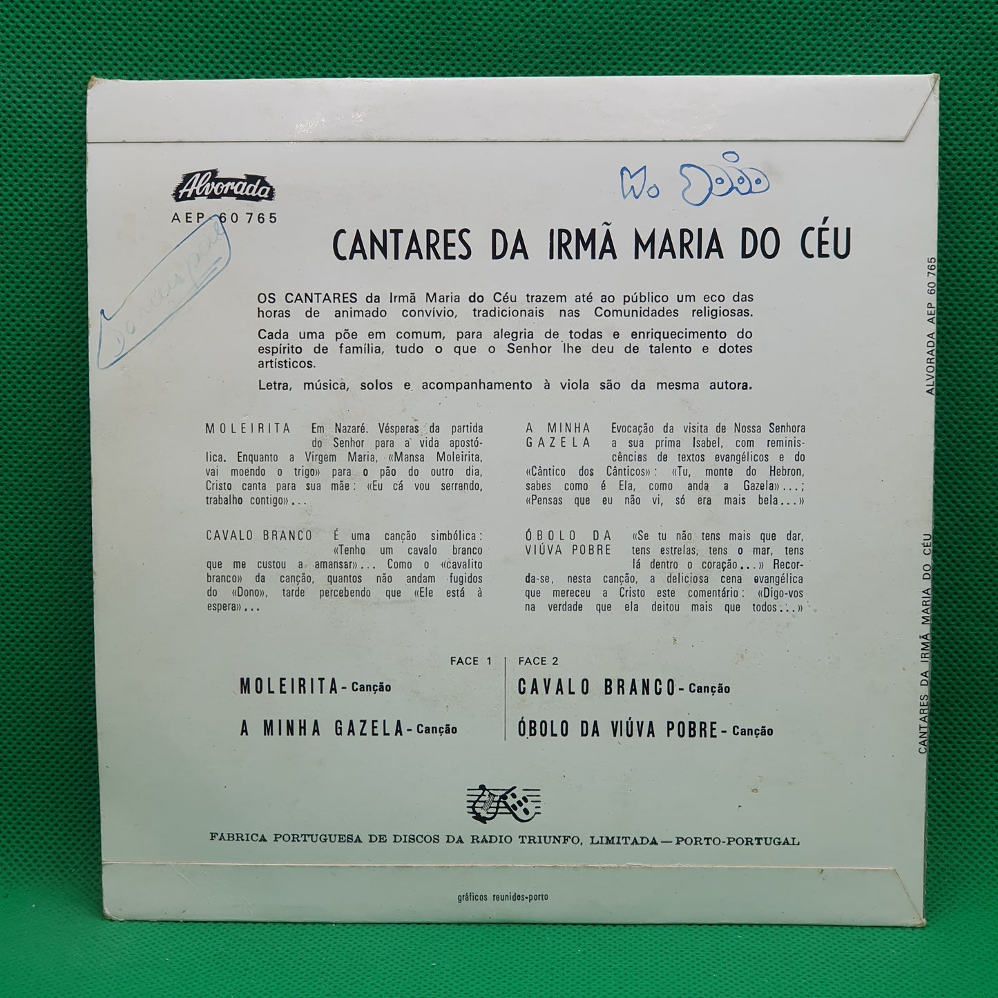 Irmã Maria Do Céu ‎– Cantares Da Irmã Maria Do Céu