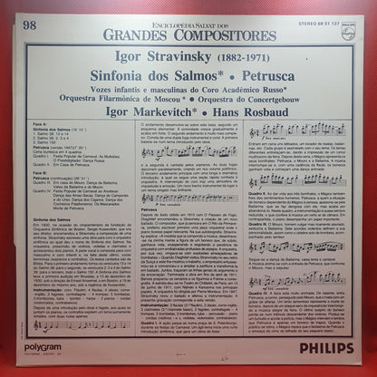 Stravinsky - Coro Acadêmico Russo · Filarmônica De Moscou, Igor Markevitch, Hans Rosbaud ‎– Sinfonia Dos Salmos / Petrusca