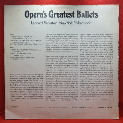 Leonard Bernstein, New York Philharmonic ‎– Opera's Greatest Ballets