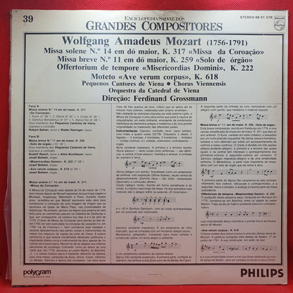 W. A. Mozart , Pequenos Cantores De Viena , Orquestra Da Catedral De Viena ‎– Missa Da Coroação, K.317 / Missa "Solo De Órgão", K.259