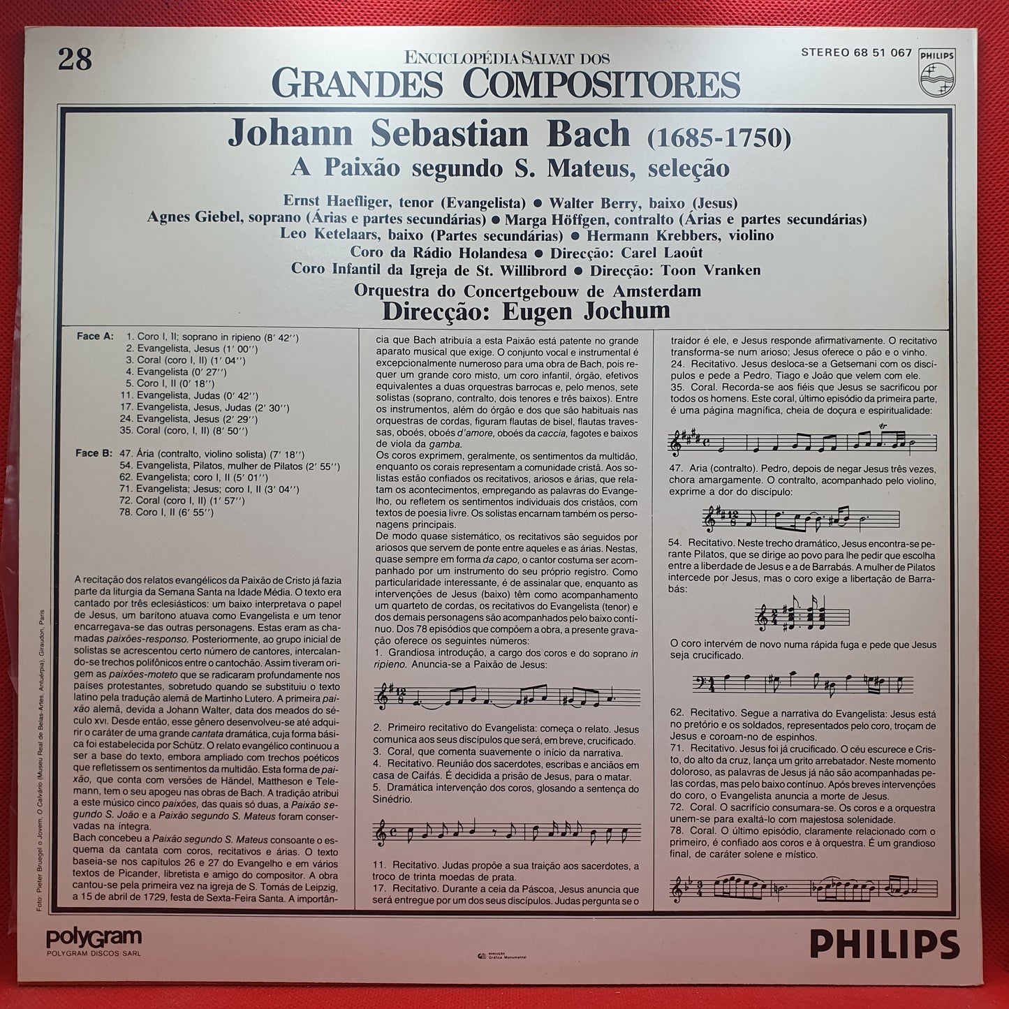 J. S. Bach - Ernst Haefliger, Walter Berry, Agnes Giebel ‎– A Paixão Segundo São Mateus