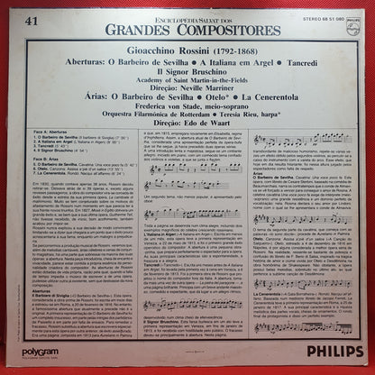 Gioacchino Rossini,  Orquestra Filarmónica de Rotterdam, Sir Neville Marriner, Edo de Waart ‎– Aberturas E Árias
